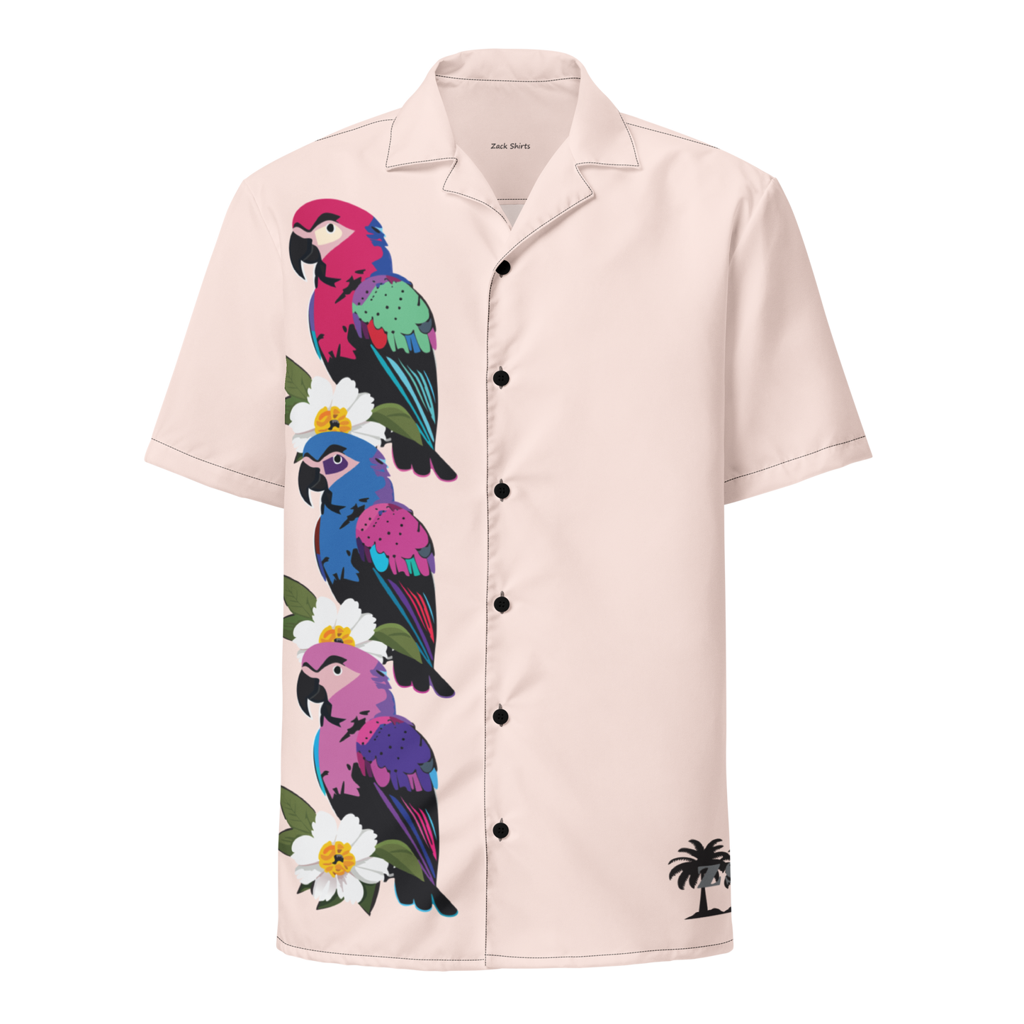 Pink Parrot Button Down