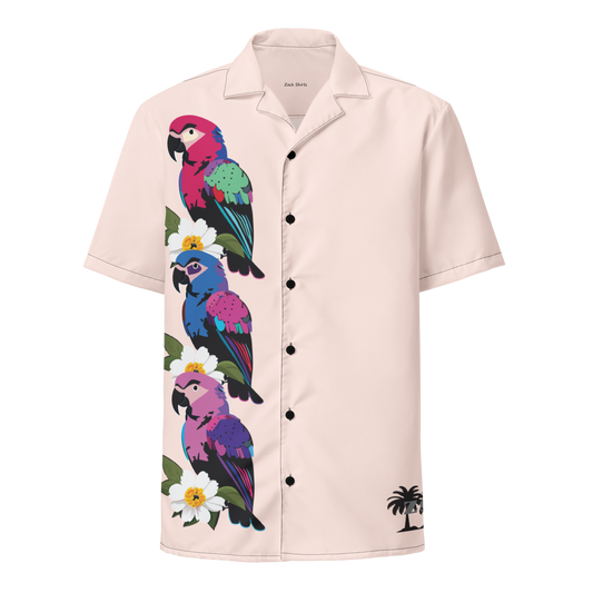 Pink Parrot Button Down